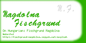 magdolna fischgrund business card